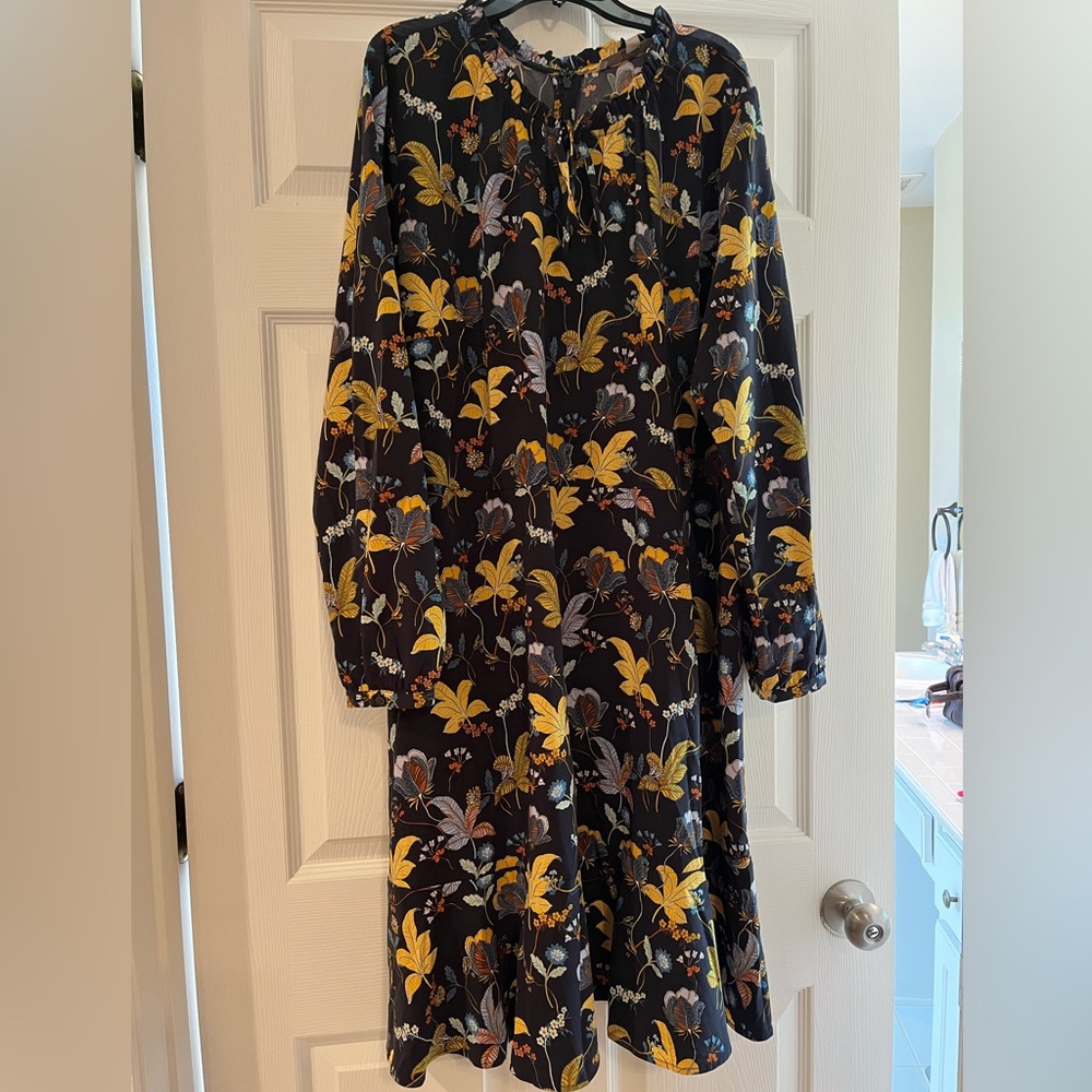 Floral Tie Neck Dress